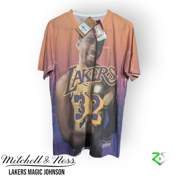 Mitchell & Ness Hardwood Classics Magic Johnson T-shirt Med NWT - Picture 2 of 7